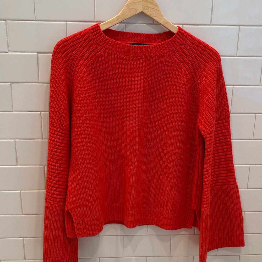 Needles Vibrant Red Women's Crew Neck Sweater from Anthropologie